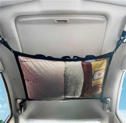 Universal Multifunction Car Ceiling Storage Net Pocket Car Roof Interior Cargo Net Bag With Zipper Car Trunk Storage Receive Bag1306310