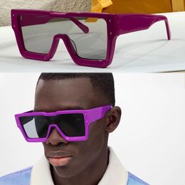 Mens Purple Cyclone Sunglasses Z1641E Classic Designer Man Sunglasses Thick Frame Nose Bridge Decorative Crystal Flower Personalit282y