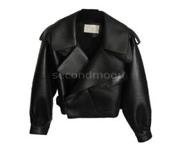 Mens Genuine Leather Jackets Pure Sheepskin Designers Coat Fashion Streetwear Black Jacket Men Women Motorcycle Coats Clothing6036310