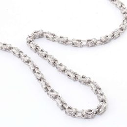 Sier 20Mm Chunky Cuban Link Chain Hip Hop Style Moissanite Diamond Jewelry 2022 New Necklace For Mens