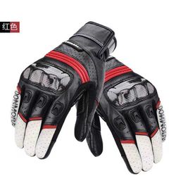 Aagv Gloves Agv Carbon Fibre Riding Gloves Men's and Women's Racing Motorcycle Equipment Anti Drop Summer Leather Waterproof All Year Round P6vb