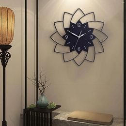 Wall Clocks Acrylic Clock Flower Shaped Creative Big Silent Non Ticking