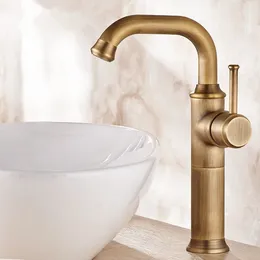 Bathroom Sink Faucets Classical Antique Basin Faucet Brass Bath Mixer Tap Morden Design Single Handle Deckmount