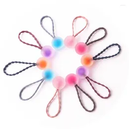 Hair Accessories 10Pcs/Set Girls Colourful Ties Kids Elastic Bands Children Bead Head Rope Cute Rubber Princess