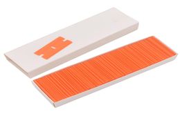 Orange 100pcs Package Double Edged Plastic Razor Blade Window Glass Clean Scraper Carbon Fiber Wrapping Vinyl Car Wrap Sticker Squ3908332