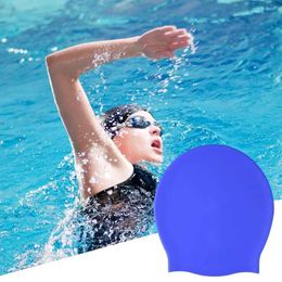 Caps Unisex Swim High Elasticity Silicone Swimming Hat Long Hair Breathable Waterproof Anti-slip for Comfortable YQ240119