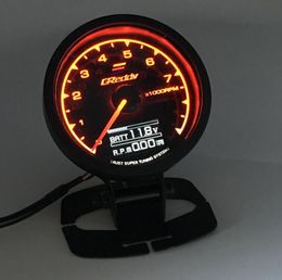 62mm 25 Inch 7 Colour in 1 Racing GReddy Multi DA LCD Digital Display RPM Gauge Tachometer Sensor3638349