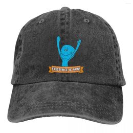 Ball Caps Meeseeks Water Wahshing Baseball Cap Mr Existence Is Pain Bboy Fun Retro Hat Skate