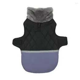 Dog Apparel Fur Collar Coat Reversible Warm Clothes With Reflective Waterproof Jacke For Winter Cold-Proof