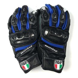 Aagv Gloves Agv Four Seasons Knight Riding Leather Sheepskin Breathable Carbon Fibre Gloves Anti Drop Motorcycle Men Hbhw
