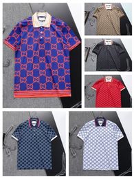 Lüks marka erkek tasarımcısı klasik düz renkli iş erkekleri polo gömlek en iyi moda moda baba gömlek giyim anime tişört m-3xllg