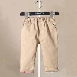 Spring Autumn Design Kids Trousers Boys Cotton Pants for Baby Boys Thin White Toddler Trousers Casual Clothes Boys Pants 240119