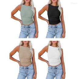 Camisoles & Tanks Womens Workout Shirts Sexy Open Back Summer Backless Racerback Clothes Sports Yoga Tops N7YE