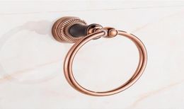 Stainless Steel Rose GoldGold Towel Ring Hanging Round Simple European Bathroom Accessories Rings3549749