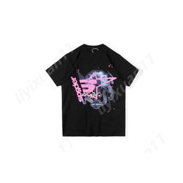 T-shirt da uomo Spider da uomo 555 Camicie Hip Hop Kanyes Style Sp5der Maglione T-shirt da giovane europea e americana a maniche corte di alta qualità 3382