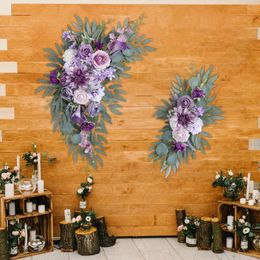 Decorative Flowers 2 Pieces Artificial Arch Flower Floral Decorations For Ceremony Arrangement