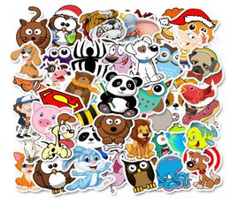 50pcsLot Whole Cartoon Cute VSCO Animals Kawaii Stickers Waterproof sticker For Kids Toys Bottle Luggage Notebook Car Decals4375463