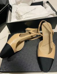 Scarpe moda con tacco alto in vera pelle aperte su ballerine formali con tacco grosso sandali con cinturino alla caviglia