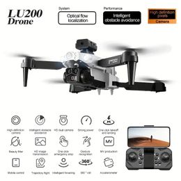 2 Batteries LU200 Drone With 360° Obstacle Avoidance, Optical Flow Positioning, Dual HD Cameras, Altitude Hold, And Stable Flight Capabilities.