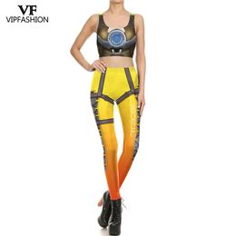 Capris VIP FASHION Hot Sale Women Running Fitness Pants For Ladies 3D Printed Game Pattern Design Sexy Women Cosplay Leggings