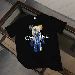 Men's T-Shirts Summer bet Bear Printed Plus Size T-shirt Harajuku Short Sleeved Clothing Unisex Casual Tops Women's Tshirt O-Neck L-7XL T240122