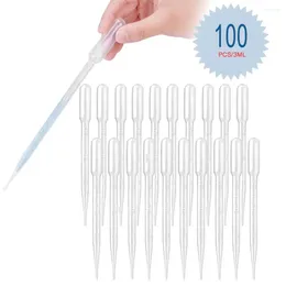 Storage Bottles 100pcs/lot 3ML Capacity Disposable Plastic Eye Dropper Set Transfer Graduated Pipettes Calibrated