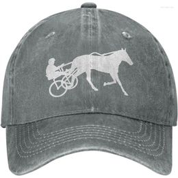 Ball Caps Unisex Harness Racing Horse Logo Cowboy Hat Trucker Dad Gift Adjustable Buckle Closure Sunhat