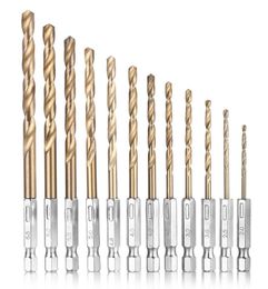 Drill Bit 13Pcslot Drill Bit Set Tools Screw Extractor Woodworking Tools Power Drill Bits Tool Six Angle Scr8063720