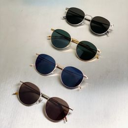 Designer Women's Sunglasses Summer UV Protection Vintage Luxury Metal Round Frame Goggle Sun Glasses