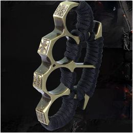 Brass Knuckles Thickened Metal Knuckle Duster Finger Tools Outdoor Cam Self-Defense Mini Pocket Portable Edc Tool Drop Delivery Spor Dht8G