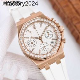 Top Ap Moissanite Mens Watches Automatic Vvs Silver Diamonds Pass Test Automatic Movement waterproof Top Quality Women 37mm Case With LadiesA8QH