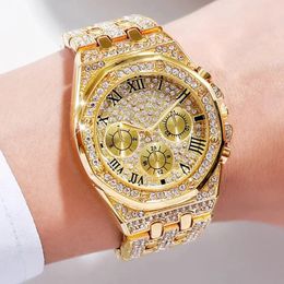 Diamond Women Watches Gold Watch Ladies Wrist Watches Luxury Brand Rhinestone Womens Bracelet Watches Female Relogio