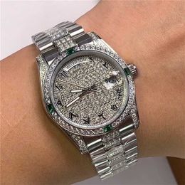 Luxury AP Diamond iced Mosonite Can pass Test Vs Factory Full Mens Automatic Ladies Business Wristwatches 40mm Women Wristwatch De Luxe