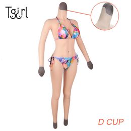 Costume Accessories D Cup Silicone Body Full Length with Arm Suit Transgender Crossdressers Dragqueen Fake Boobs