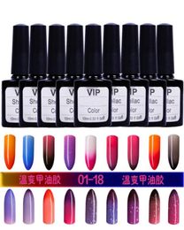 Whole36 Colors Choices UVampLED Soak Off Nail Gel Polish Temperature Change Colors 10ml Nails Gel LacquerHTTC361717497