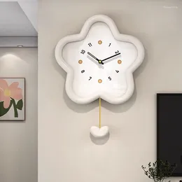 Wall Clocks Bedroom Clock Mechanical Hanging Girl Childrens Modern Silent Room Reloj De Pared Home Decoration Accessories