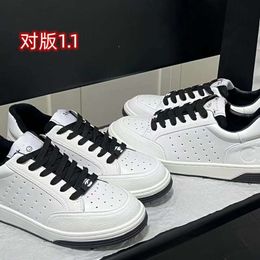 Little Fragrant Panda Shoes Flat Bottom Casual Shoes Fashionable Board Sho Genuine Leather Academy Style Little White Sho Coloured Sports