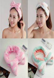 Shower Headbands Coral Fleece Elastic Hairbands Wash Face Cosmetic Headband SPA Bath Headwear Make Up Accessories 37 Designs DW6123404794