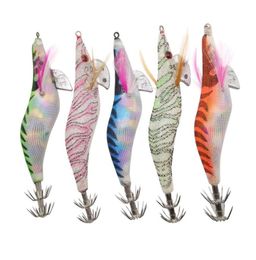 Squid Hooks Lures 30 Luminous Squid Jigs Hard Fishing Lure Saltwater Squid Bait Jig Hooks 10pcsLot1999117