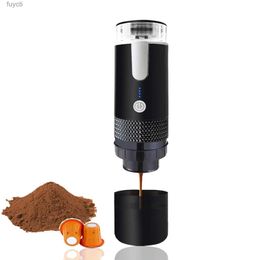 Coffee Makers Portable Electric Coffee Maker Espresso Machine Compatible NS CapsulesMini Coffee Maker for Office Travel Camping Driving YQ240122