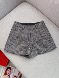 Women's Shorts 2024 Women Tweed Short Summer Solid Elegant High Street Chic Stunning Fashion Design Trendy Stylish Casual Classic M