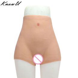 Costume Accessories Silicone Pants Panty Fake Realistic Vagina Crossdresser High Waist Hip Lift Private Parts Transvestite Inserted