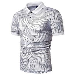 Luxury Men's Social Shirts Fashion Camouflage Print Polo T Shirt For Men Business Casual Golf Wear Summer Lapel Short Sleeve Top