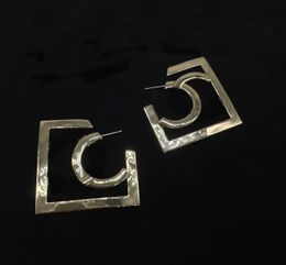 2024 Luxury quality charm drop earring with hollow design square shape in 18k gold plated have stamp box PS3545A