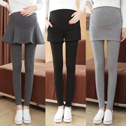 Capris autumn and Winter Maternity Leggings Ankle Pants Adjustable Waist Pregnant Women Pregnancy Clothes Ropa Mujer Embarazada Premama