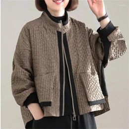 Women's Trench Coats Spring Autumn Outerwear 2024 Size 5XL Splicing Fashion Loose And Fashiona Basic Jacket Coffee