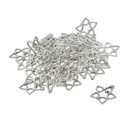 Charms 50 Pieces Flower Spacer Beads Hollow For Jewelry Making Beading