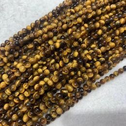 Loose Gemstones 4mm Yellow Tiger Eye Natural Gemstone DIY Beads For Jewellery Making 3 Strand 15" Wholesale !