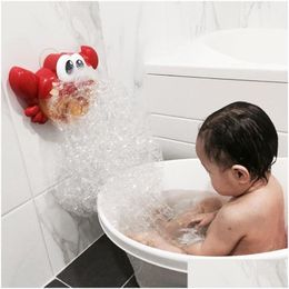 Bath Toys Baby Bubble Cute Cartoon Octopus Crab Bathroom Matic Bathtub Water Swimming Hine Gifts Toy For Children Drop Delivery Kids M Dhadw