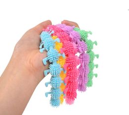 Worm Caterpillar TPR Stress Relief Toy Unicorn Stretch String Funny Pull Vent Toys Noodles Anti Soft Glue Elastic Rope Neon Autism Noodle Gift for Kid Adult5862895